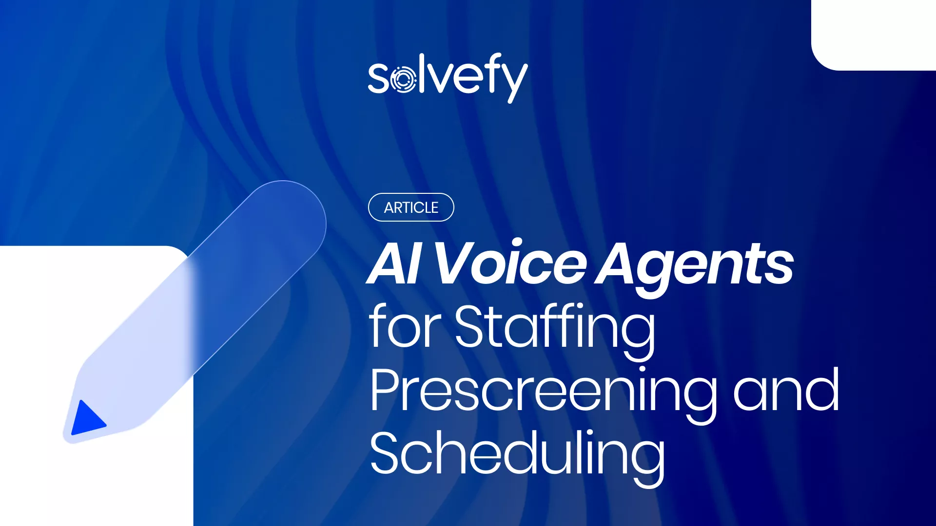 Voice agents for staffing